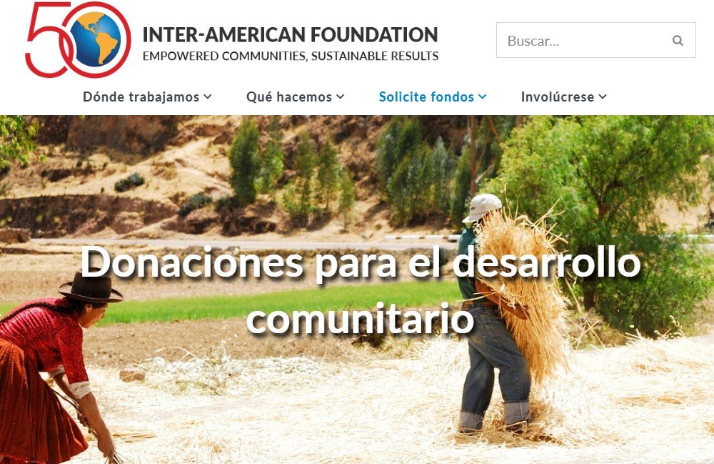 Abierta convocatoria Inter-American Foundation