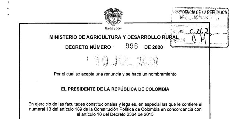 Decreto 996 del 10 de julio de 2020