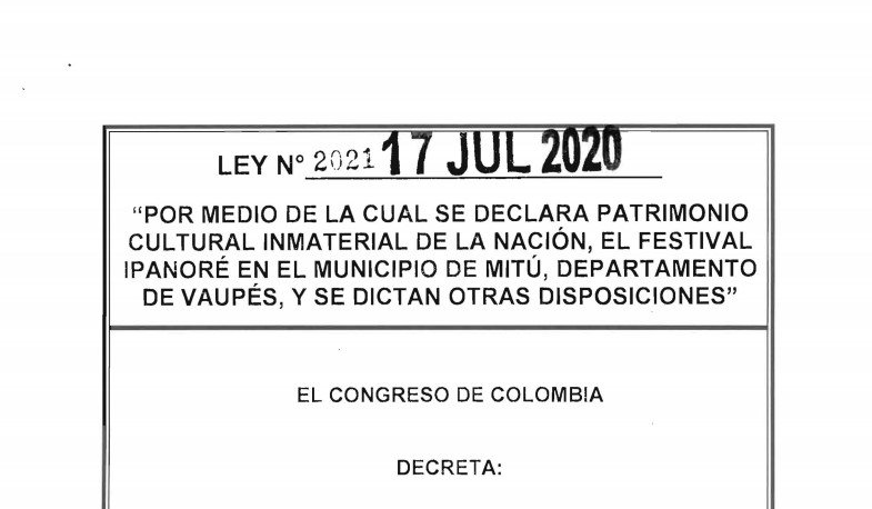 LEY 2021 DEL 17 DE JULIO DE 2020