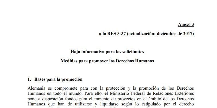 Convocatoria: Fomento de proyectos relacionados con los Derechos Humanos