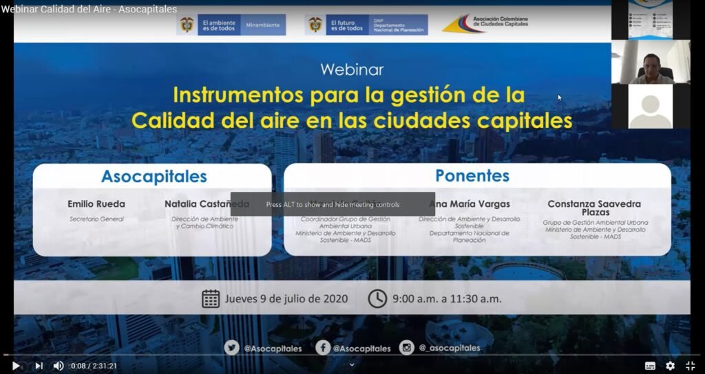 Webinar Calidad del Aire - Asocapitales