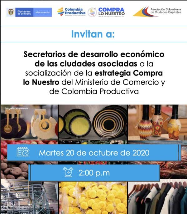 Asocapitales invita a secretarios de Desarrollo Económico a conocer la iniciativa del Gobierno Nacional “Compra lo Nuestro”