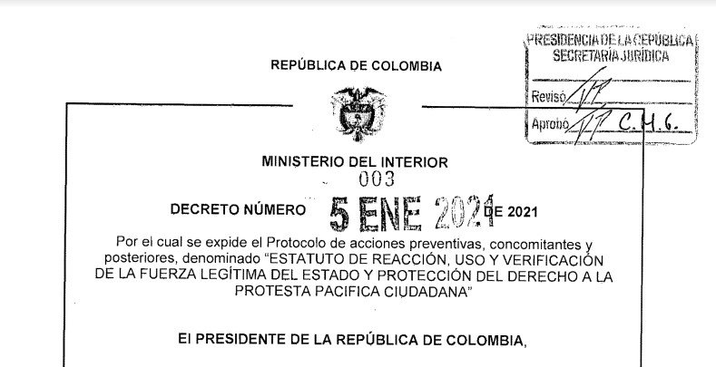 Decreto 003 del 5 de enero de 2021