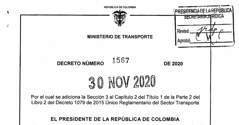 Decreto 1567 del 30 de noviembre de 2020