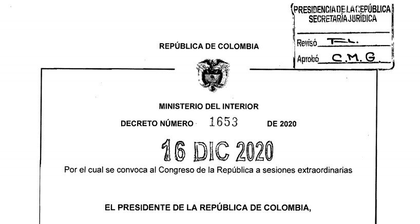 Decreto 1653 del 16 de diciembre de 2020.