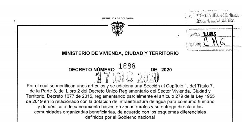 Decreto 1688 del 17 de diciembre de 2020.