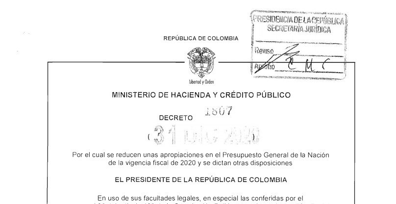 DECRETO 1807 DEL 31 DE DICIEMBRE DE 2020