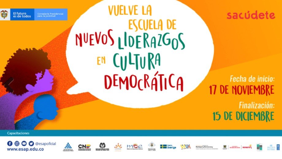 Consejería para la Juventud anuncia 10 mil nuevos cupos para cursos de liderazgo en cultura democrática