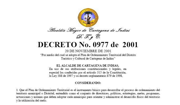 Cartagena_Decreto0977_POT_2001