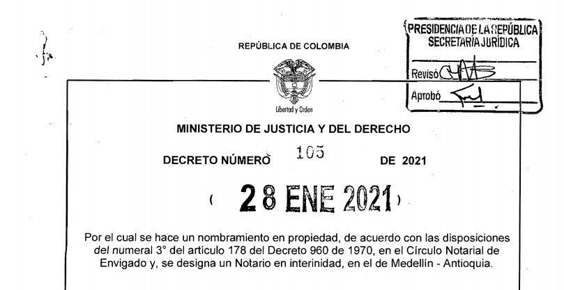 Decreto 105 del 28 de enero de 2021