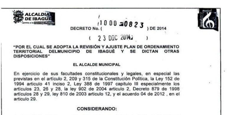 Ibagué_Decreto823_POT_2014