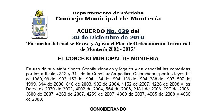 Montería_Acuerdo029_POT_2010