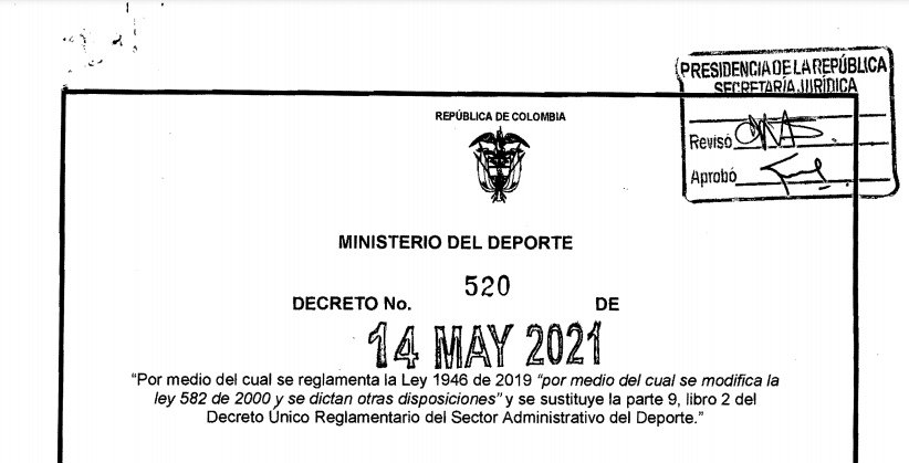 Decreto 520 del 14 de mayo de 2021