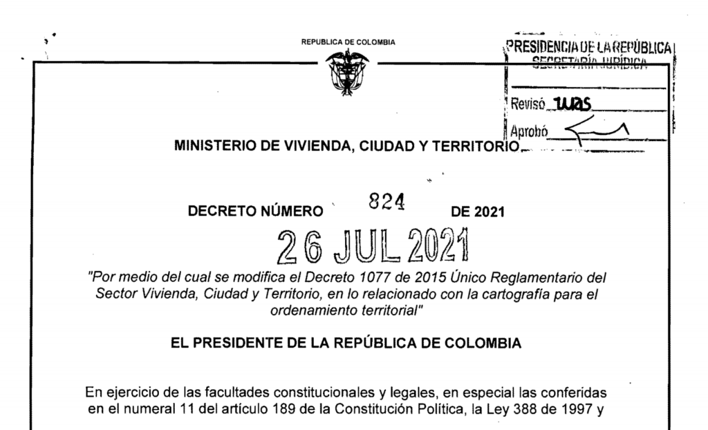 Decreto 824 del 26 de julio de 2021