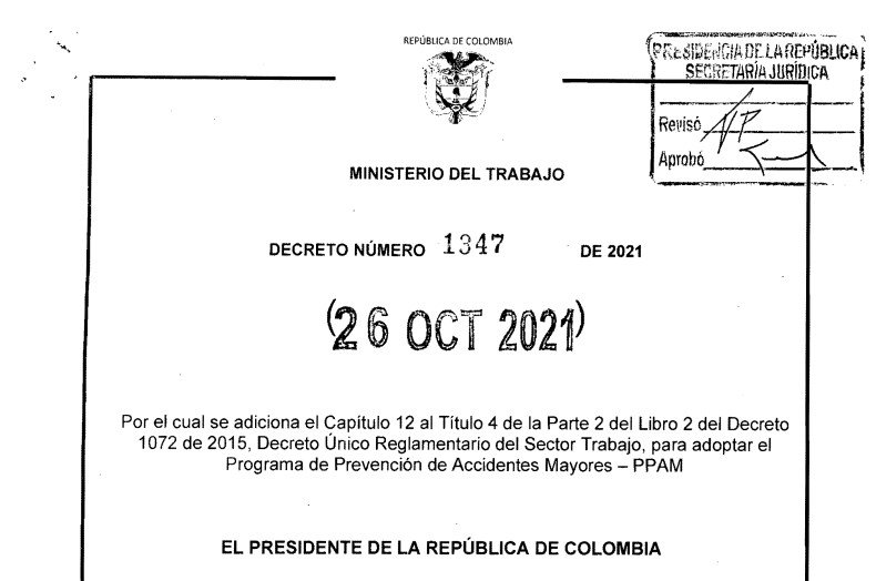 DECRETO 1347 DEL 26 DE OCTUBRE DE 2021