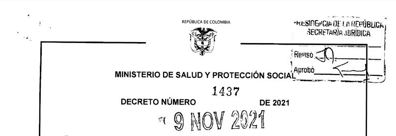 DECRETO 1437 DEL 09 DE NOVIEMBRE DE 2021