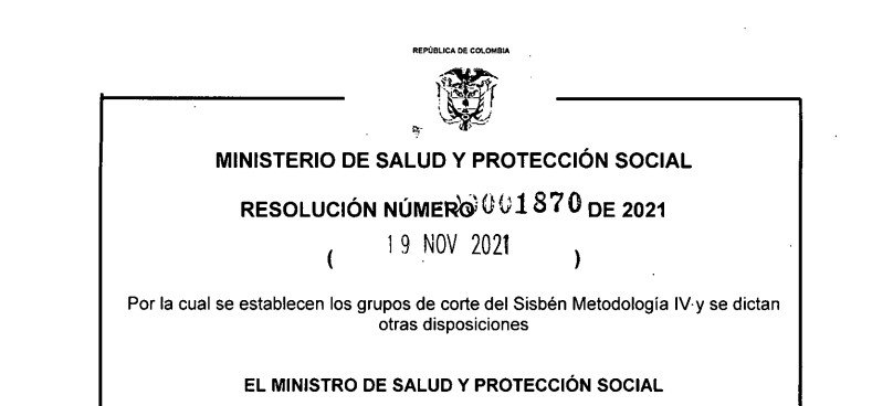 RESOLUCIÓN No. 1870 de 2021