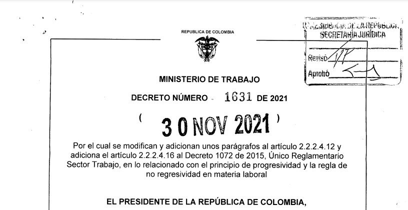 DECRETO 1631 DEL 30 DE NOVIEMBRE DE 2021