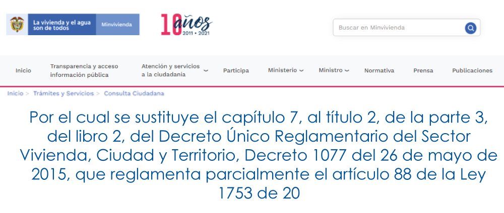 MinVivienda pública para comentarios Decreto sobre incentivo al aprovechamiento y tratamiento de residuos sólidos