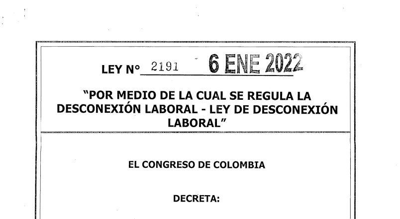 LEY 2191 DEL 6 DE ENERO DE 2022