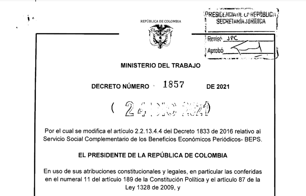 DECRETO 1857 DEL 24 DE DICIEMBRE DE 2021