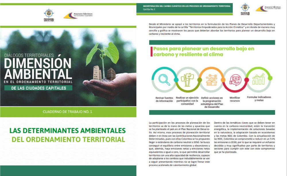 Asocapitales invita a consultar las cartillas de los “Diálogos territoriales: Dimensión ambiental en el ordenamiento territorial de las ciudades capitales”