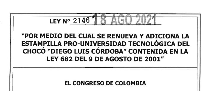 LEY 2146 DEL 18 DE AGOSTO DE 2021