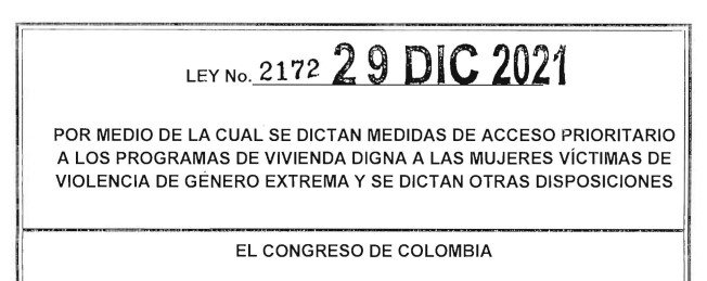 LEY 2172 DEL 29 DE DICIEMBRE DE 2021