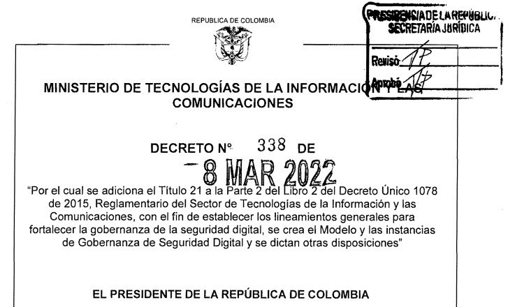 DECRETO 338 DEL 8 DE MARZO DE 2022