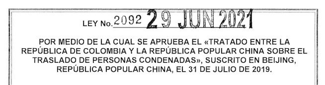 LEY 2092 DEL 29 DE JUNIO DE 2021