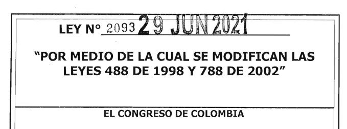 LEY 2093 DEL 29 DE JUNIO DE 2021