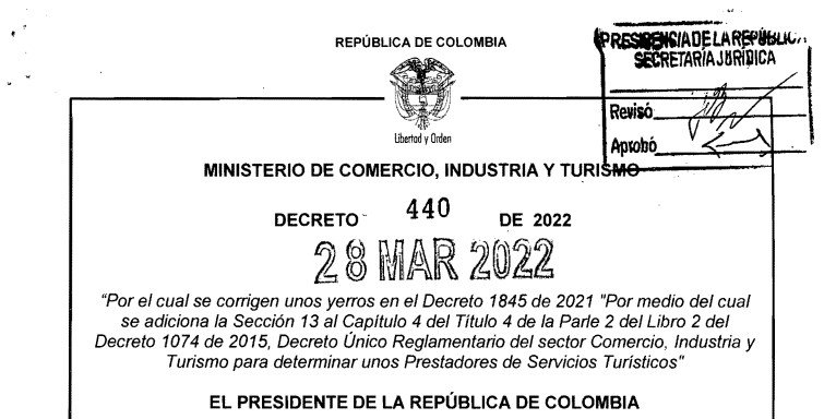 DECRETO 440 DEL 28 DE MARZO DE 2022