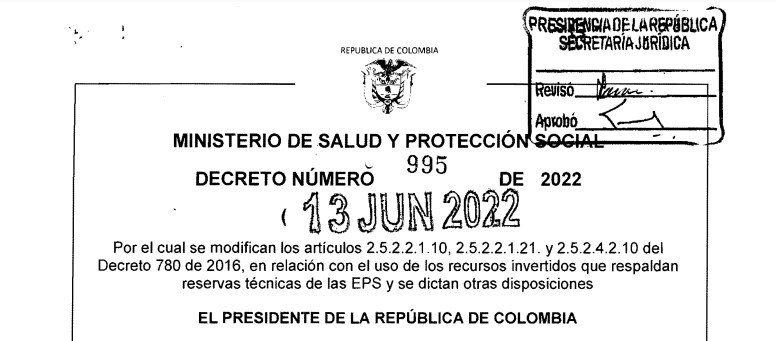 DECRETO 995 DEL 13 DE JUNIO DE 2022