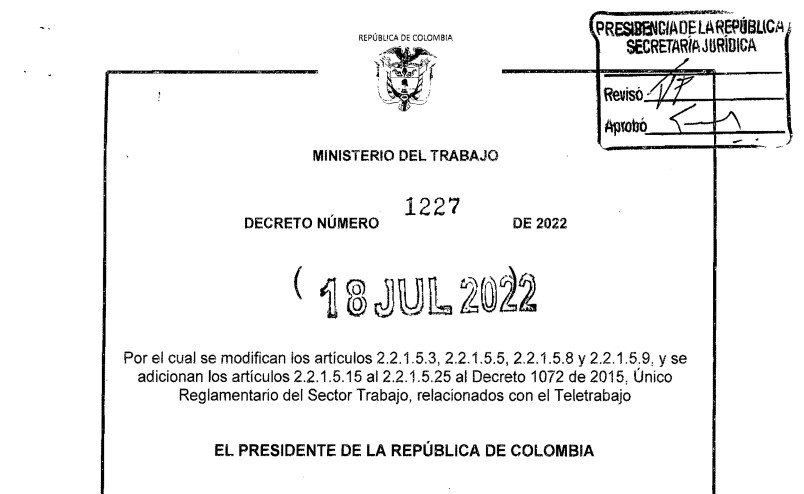 DECRETO 1227 DEL 18 DE JULIO DE 2022