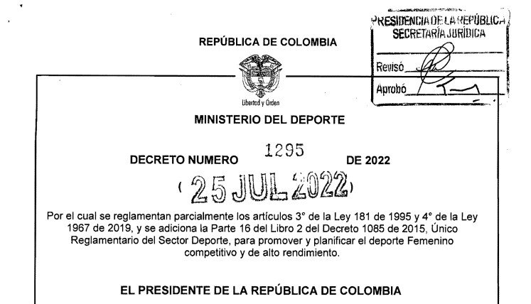 DECRETO 1295 DEL 25 DE JULIO DE 2022