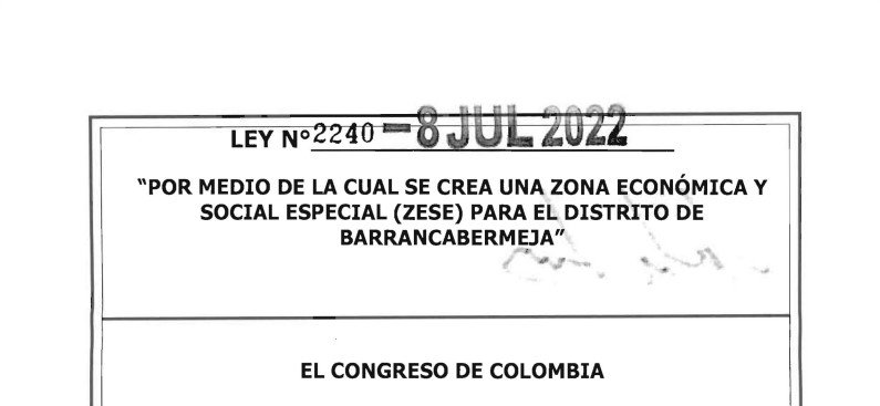 LEY 2240 DE 08 DE JULIO DE 2022