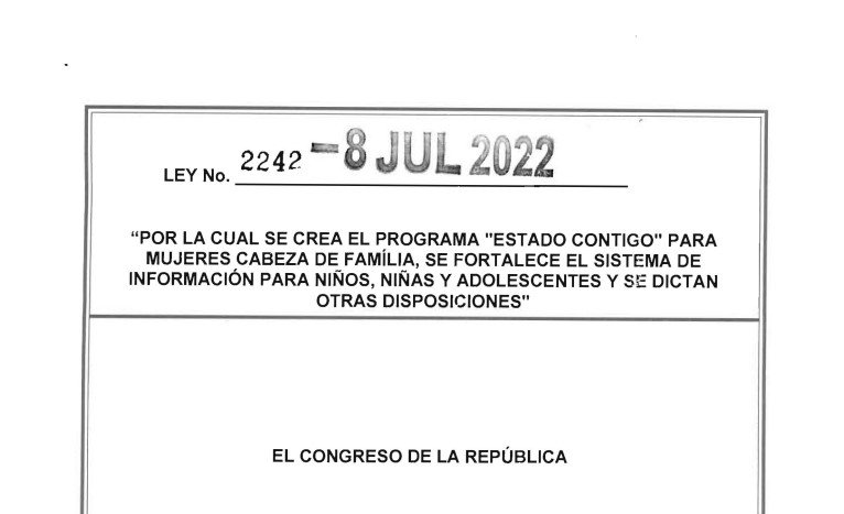 LEY 2242 DE 08 DE JULIO DE 2022