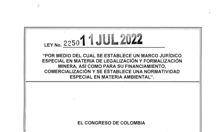 LEY 2250 DE 11 DE JULIO DE 2022