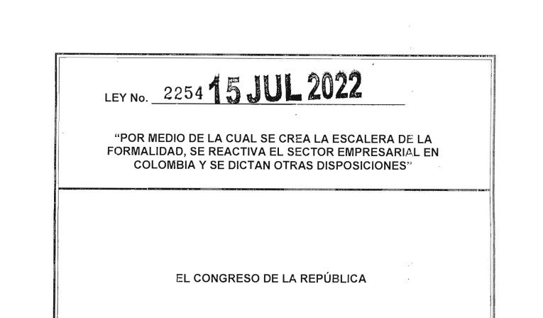 LEY 2254 DEL 15 DE JULIO DE 2022