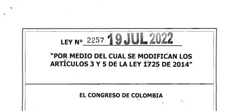 LEY 2257 DEL 19 DE JULIO DE 2022