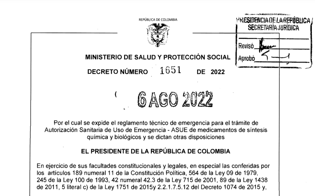 DECRETO 1651 DEL 06 DE AGOSTO DE 2022