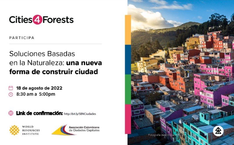 Asocapitales y WRI invitan al Foro “Soluciones basadas en la naturaleza: una nueva forma de construir ciudad”