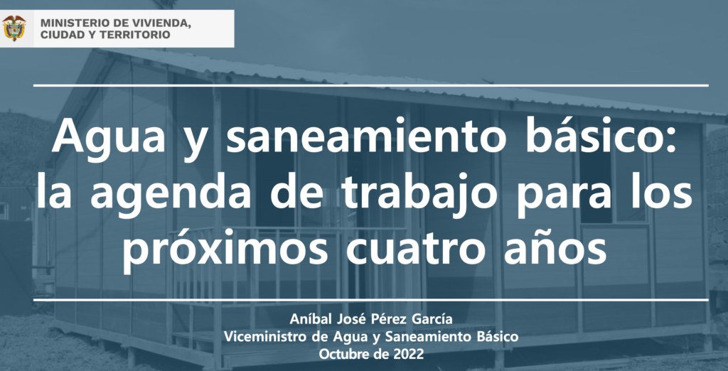 Agua y saneamiento básico: la agenda de trabajo para los próximos cuatro años