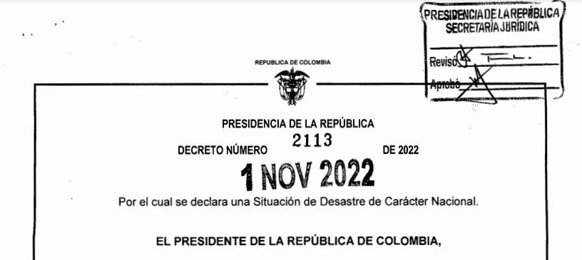 DECRETO 2113 DEL 1 DE NOVIEMBRE DE 2022