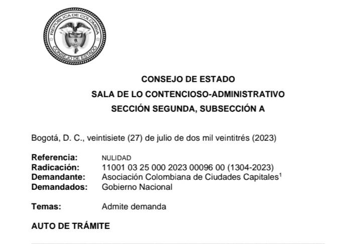 Consejo de Estado admite demanda de nulidad contra el Decreto 942 de 2022, presentada por Asocapitales en contra del Ministerio de Educación, Ministerio de Trabajo y Presidencia