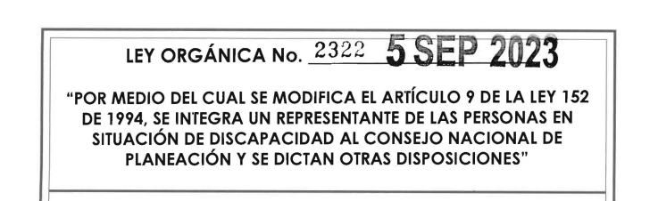 LEY 2322 DEL 05 DE SEPTIEMBRE DE 2023