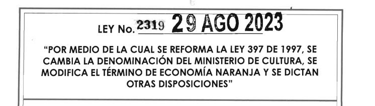 LEY 2319 DEL 29 DE AGOSTO DE 2023