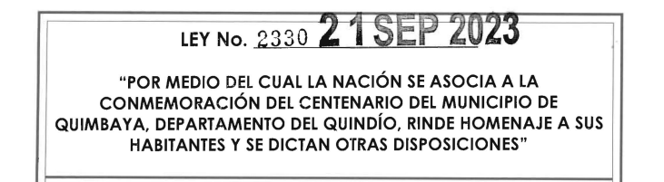 LEY 2330 DEL 21 DE SEPTIEMBRE DE 2023