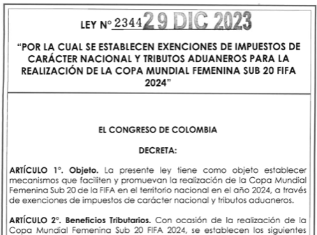 LEY 2344 DEL 29 DE DICIEMBRE DE 2023